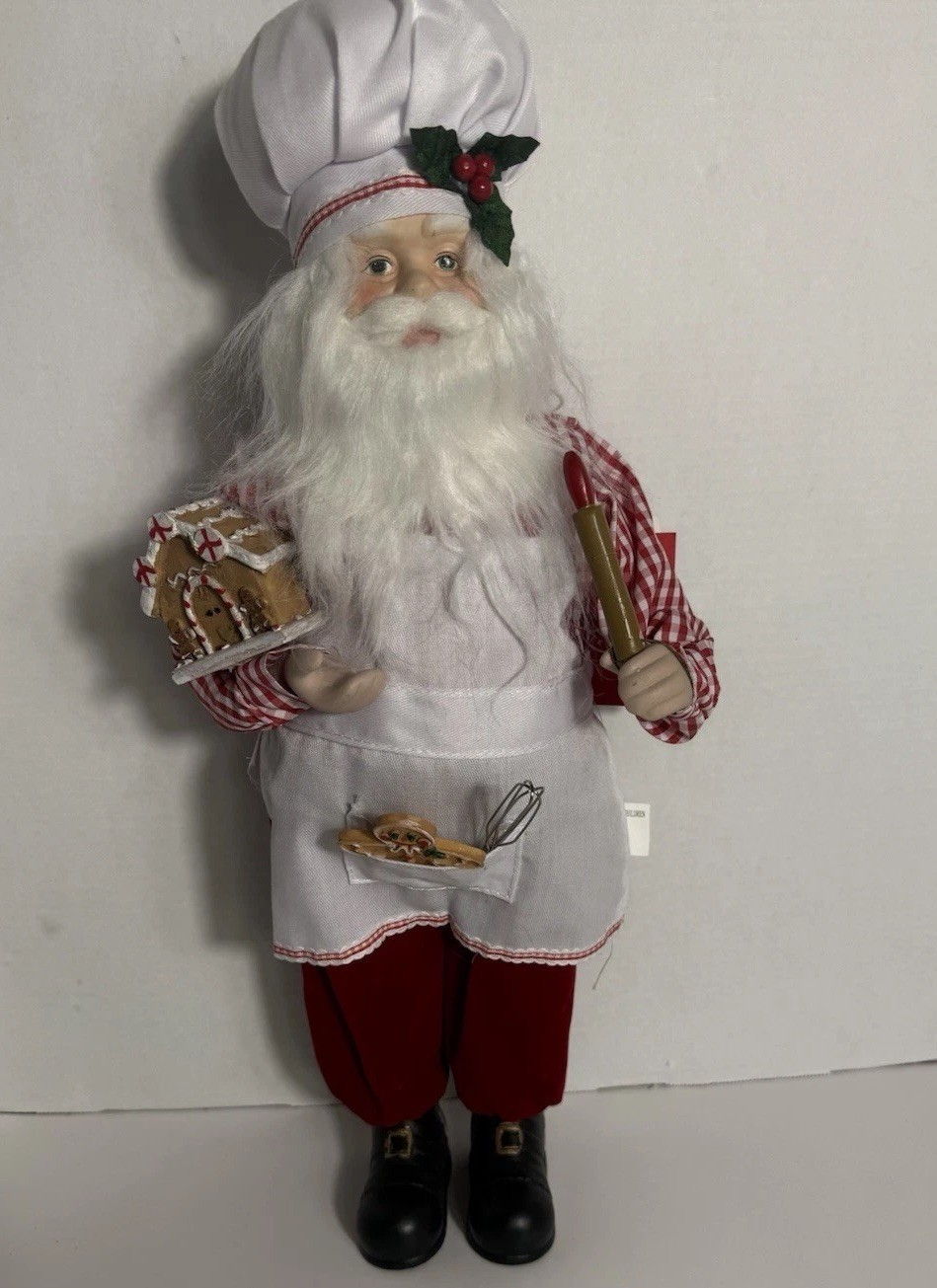 SANTA CLAUS BAKING FOR CHRISTMAS 19″ Martha Stewart