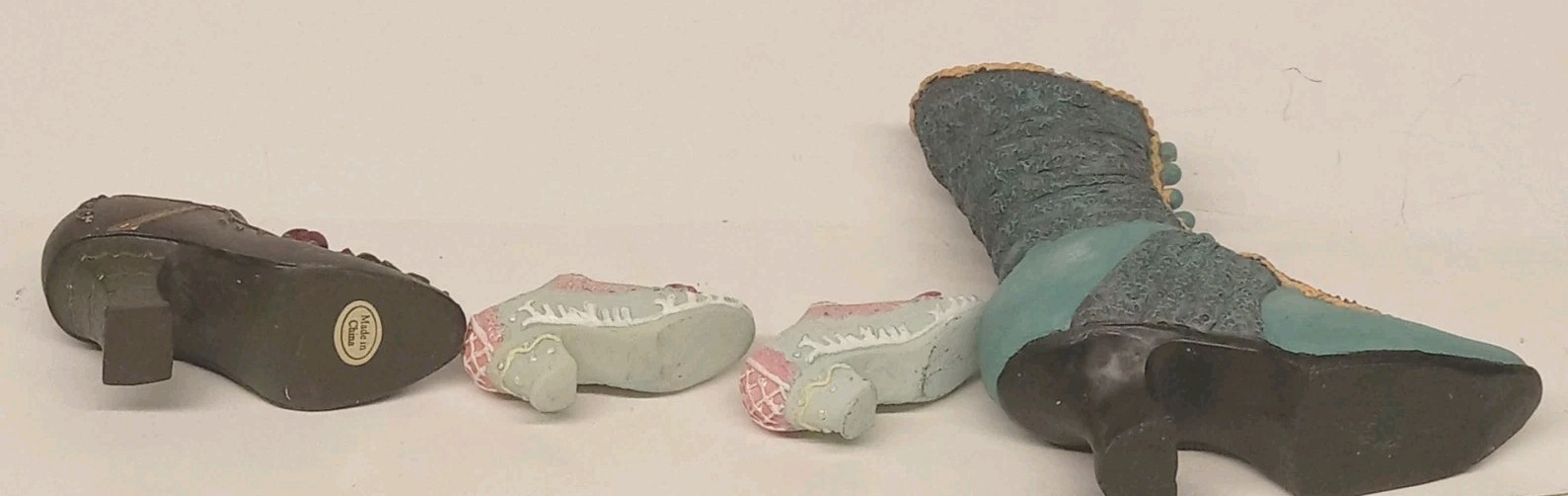 20 Hard To Find Victorian-style Lady Porcelain/Ceramic Shoe Collection Decor
