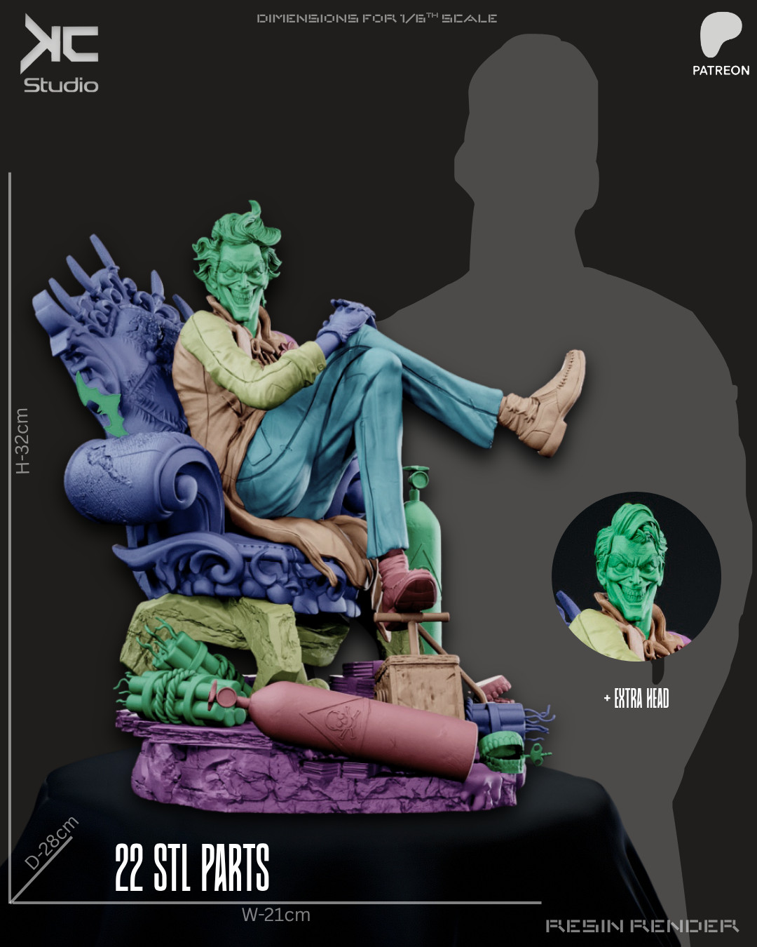 Joker | DC Comics | UNPAINTED | 1/6 Scale Resin Kit
