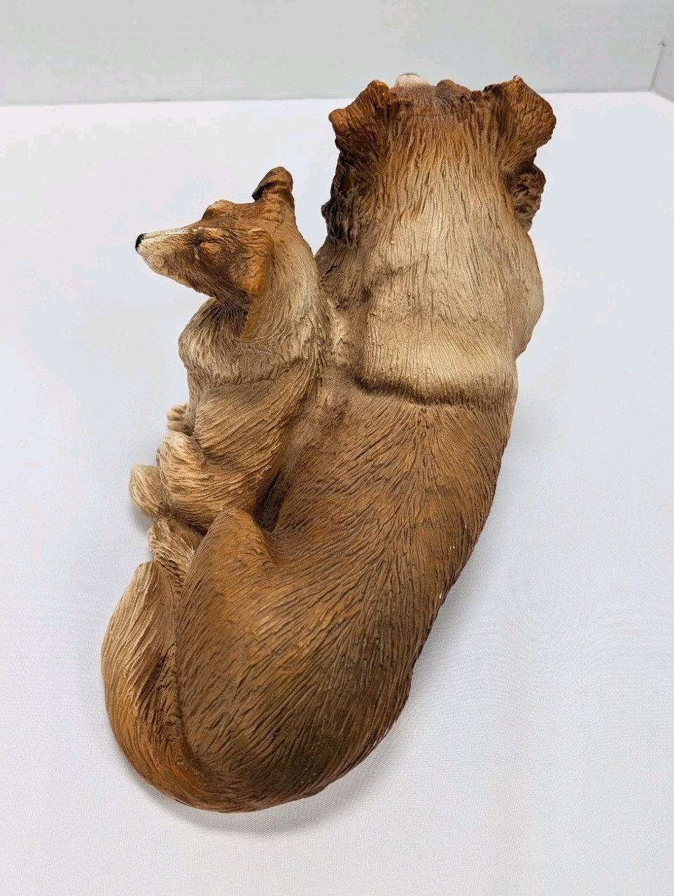 Vintage Collie Homco Adult Mom/Dad & Puppy USA Resin Large Lassie Dog Figurine