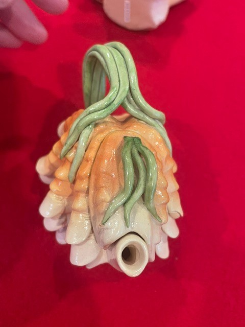 Lot of 4 Collectable Mini Porcelain Sea Shell Teapots Vintage Thailand