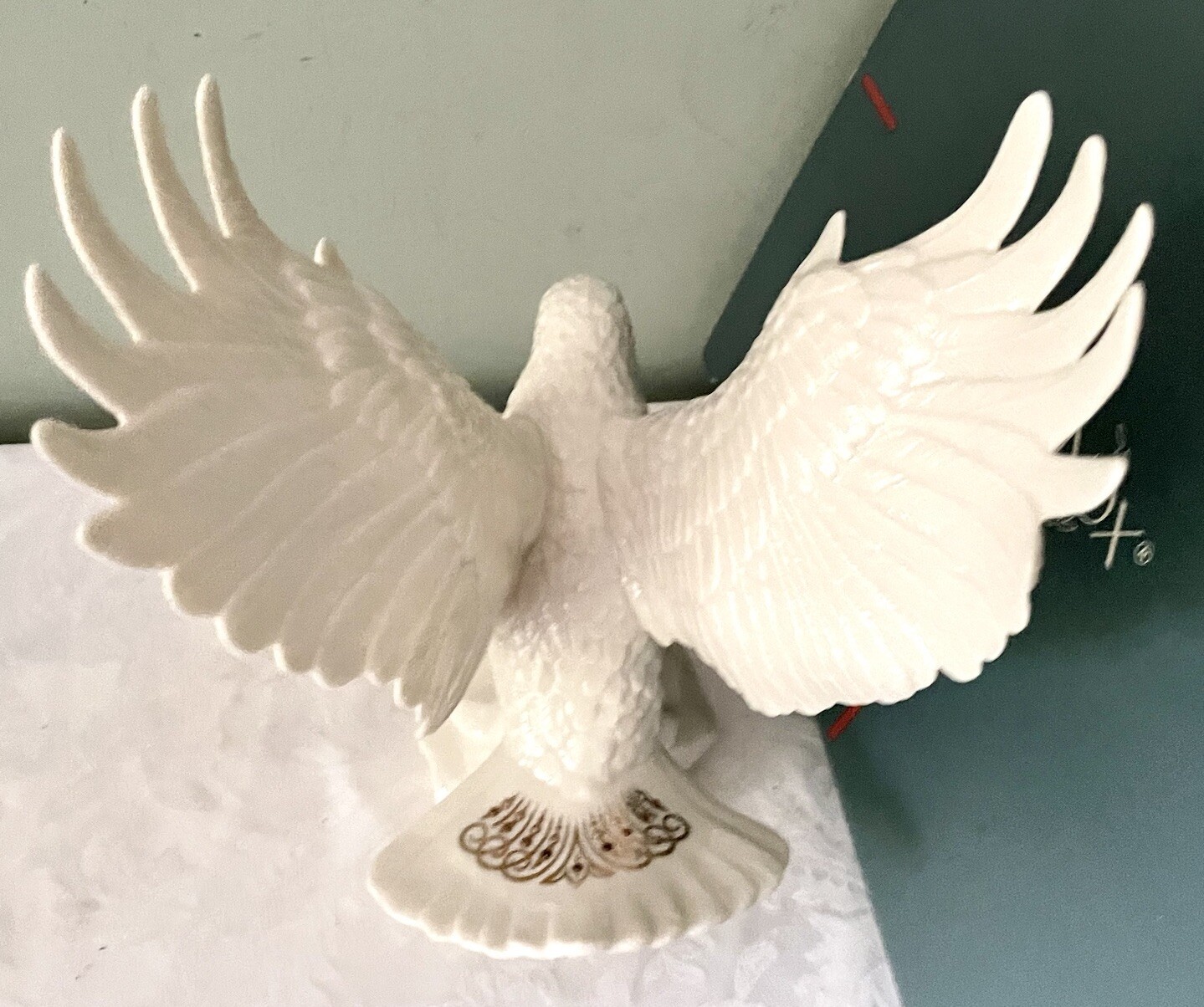 Lenox China Jewels Collection Statement Eagle Lg Porcelain Ivory Gold New In Box