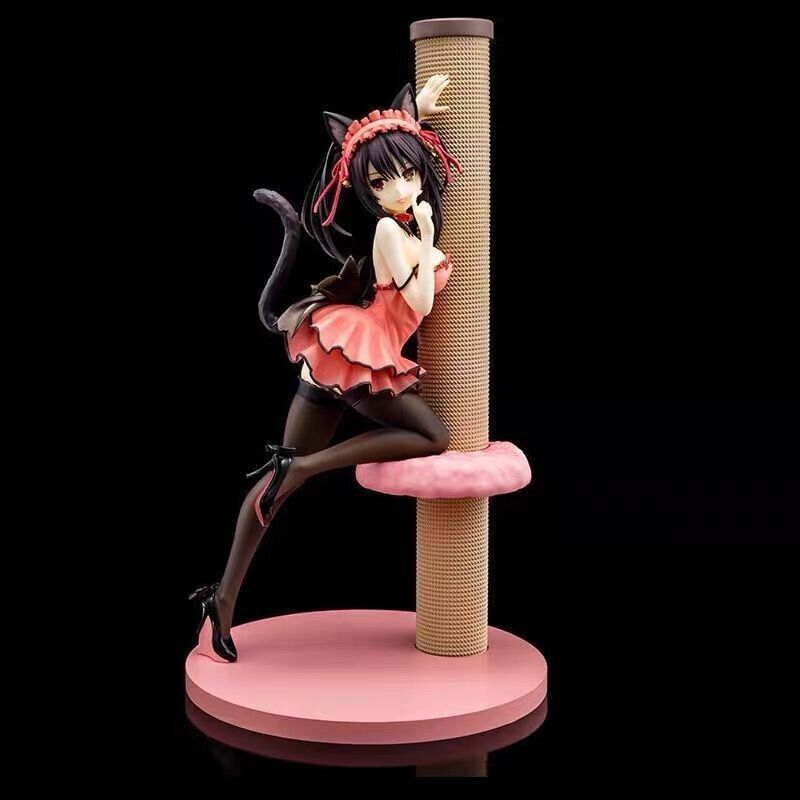 Anime Cute Cat Girl Figure Model Statue Characters Doll PVC Toy 24cm No Box