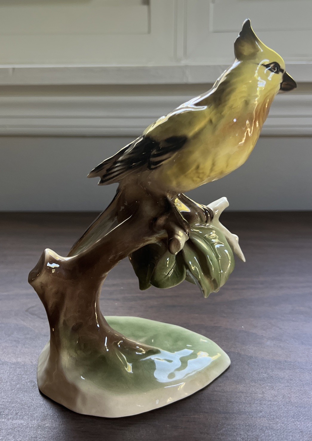VINTAGE Wien Keramos AUSTRIA Yellow Porcelain Finch on Branch #2760 EUC, RARE!!