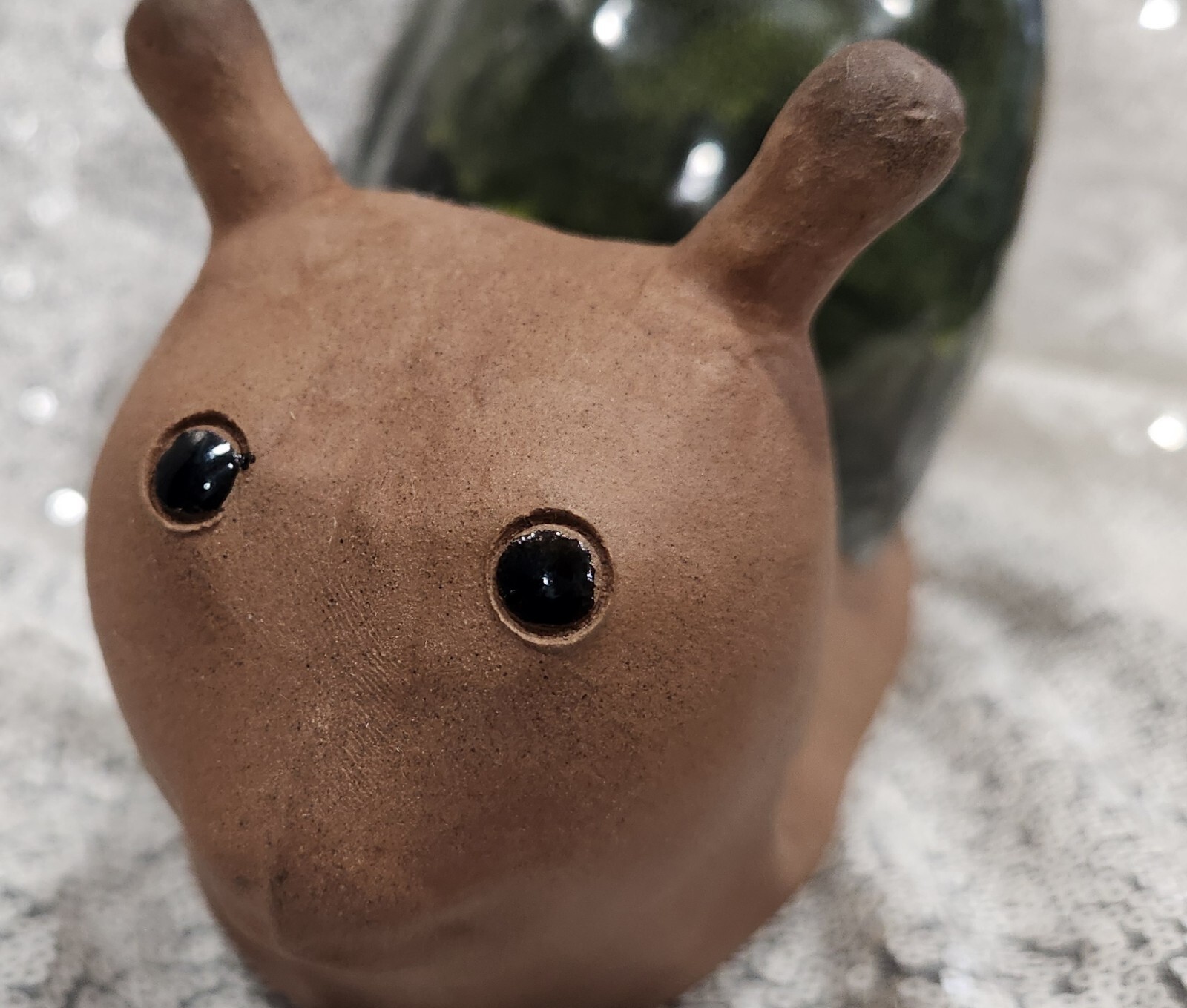 Lumaca Valentina pottery snail 11″ Long Vintage Weighs 3 Pounds Garden Statue