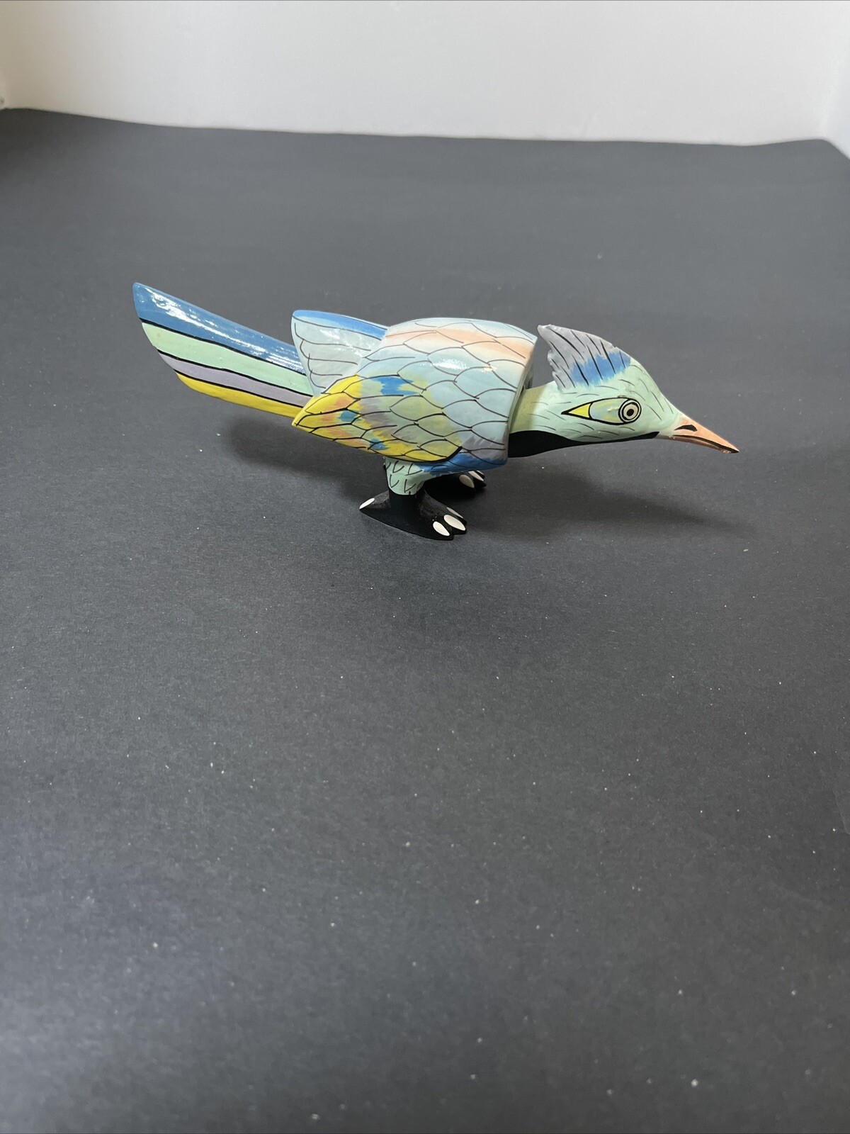 Thing A Mo Jiggles Roadrunner Wooden Figurine -multicolor