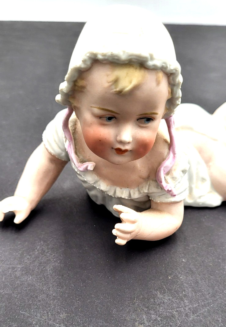 ( TWO ) Antique Bisque Piano Babies 8.5 inches long