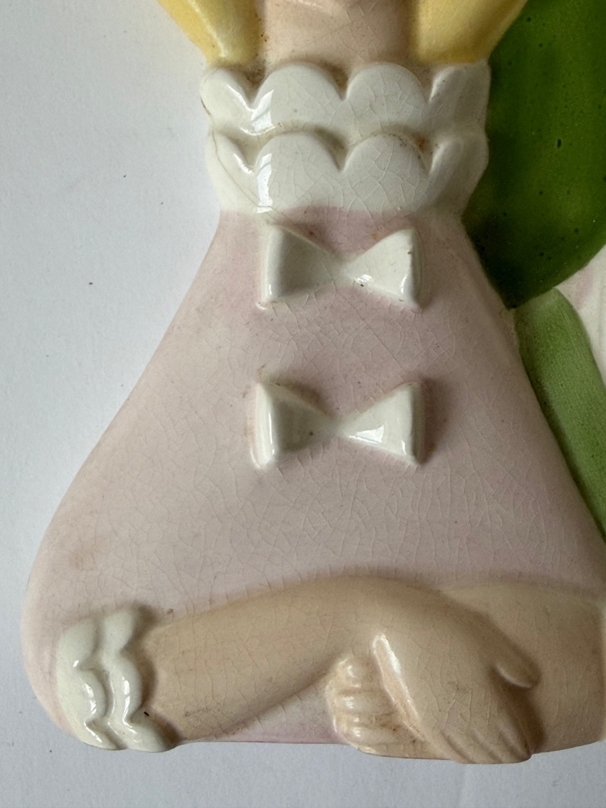 Vintage Lefton Ceramic Couple Wall Plaque Spoon Rest Tea Bag Holder Mid Century