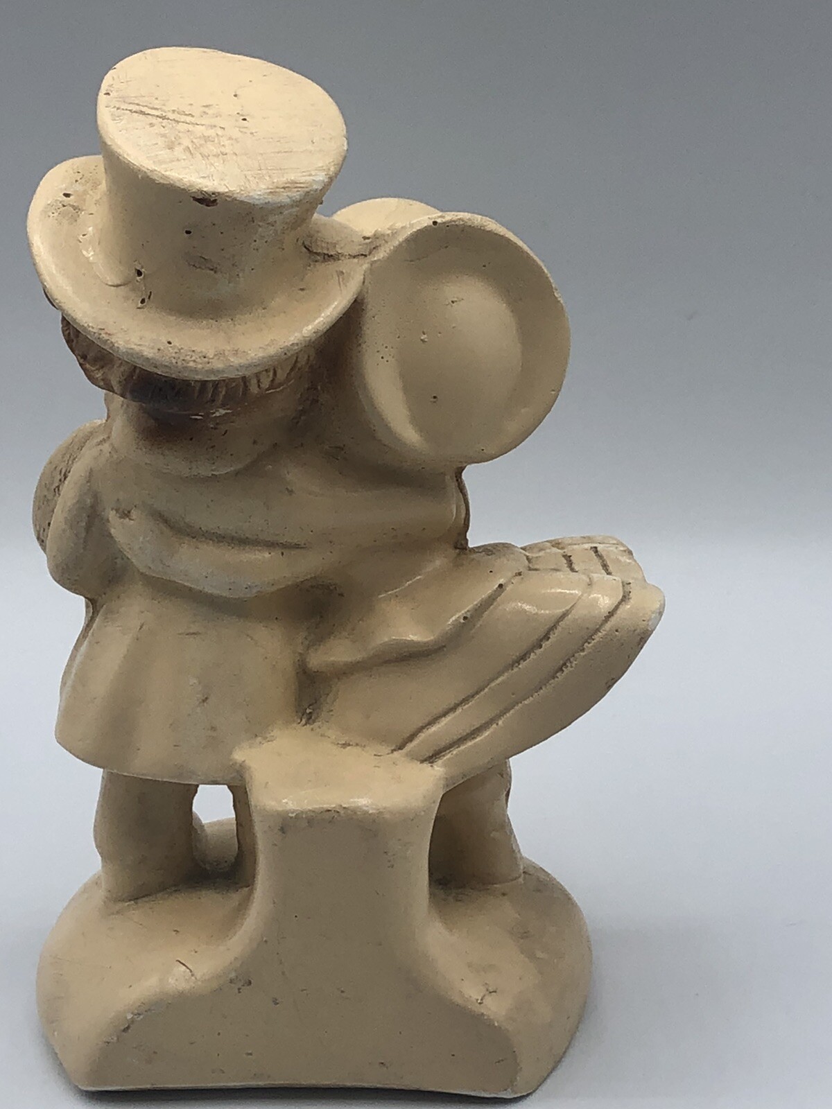Vintage Chalkware Plaster Bride And Groom