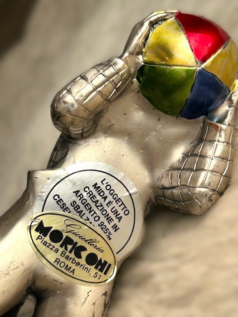 MIDA ARGENTO ITALIAN “CLOWN WITH BEACHBALL” .925 STERLING SILVER- RETIRED