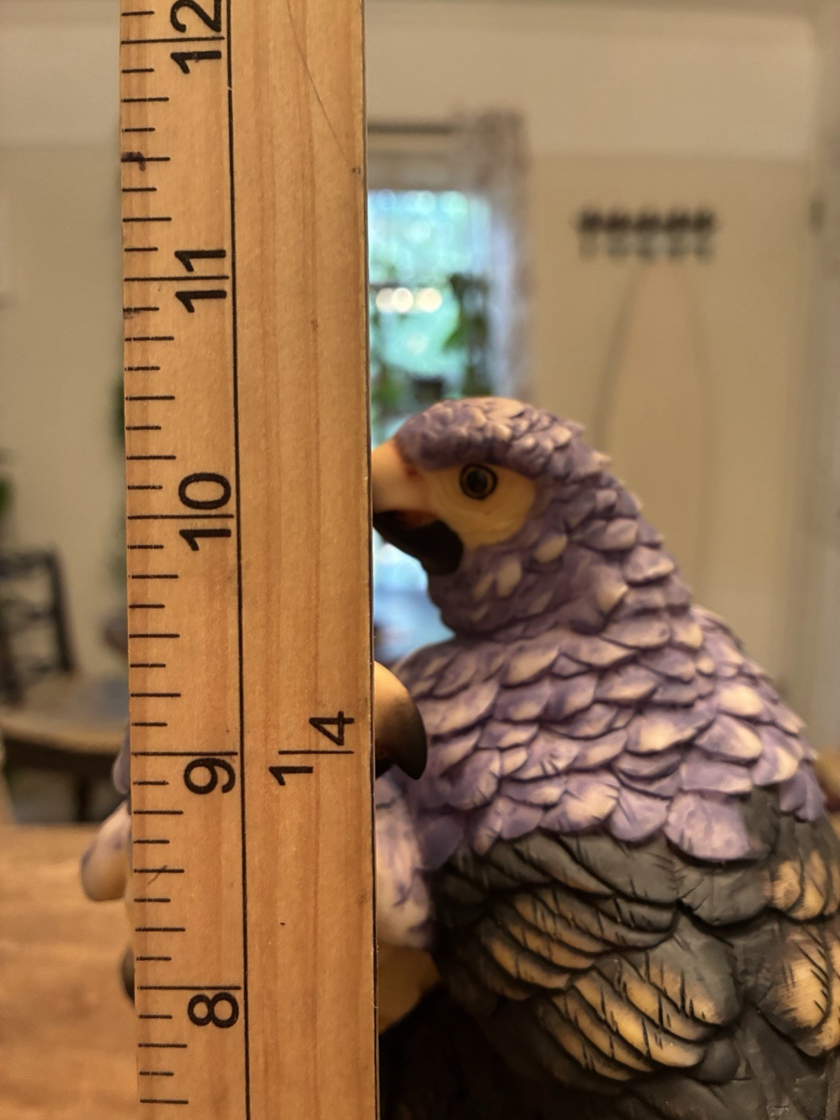Vintage 90s Montefiori Collection Blue Parrots Figures on a Branch