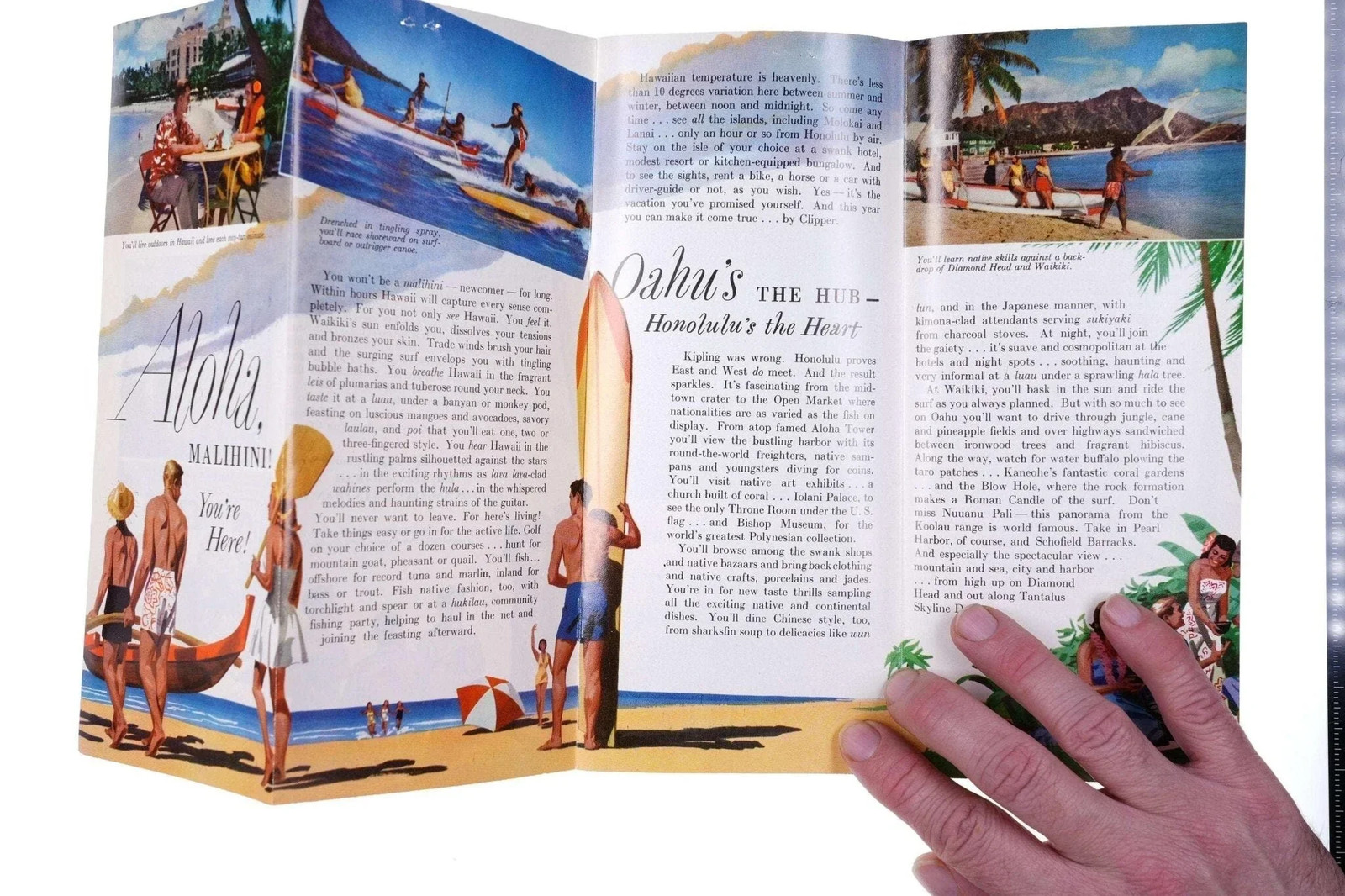 c1952 Hawaiian Islands Travel Brochures Inter Island Pan american Airlines, Unit