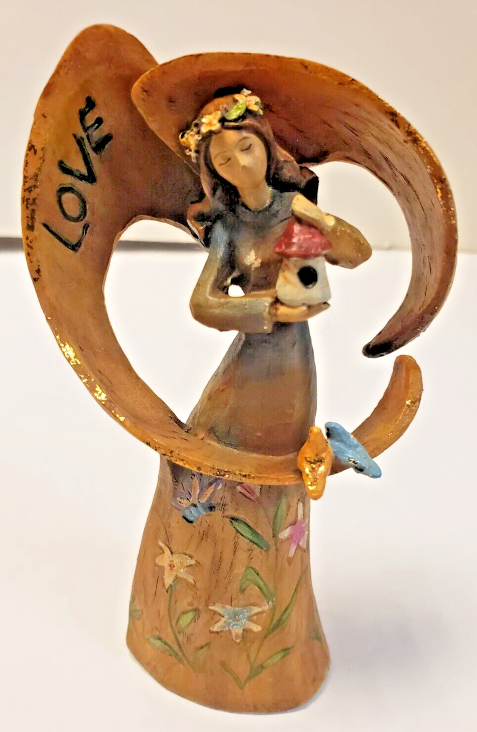 Vintage Roman Resin Angel Figurine LOVE 5″ Tall 2006