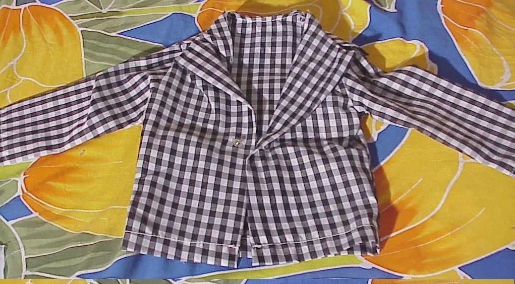 New Old Stock GOLDBERGER Checkered Jacket Only for 30″ Ventriloquist Dummy Doll