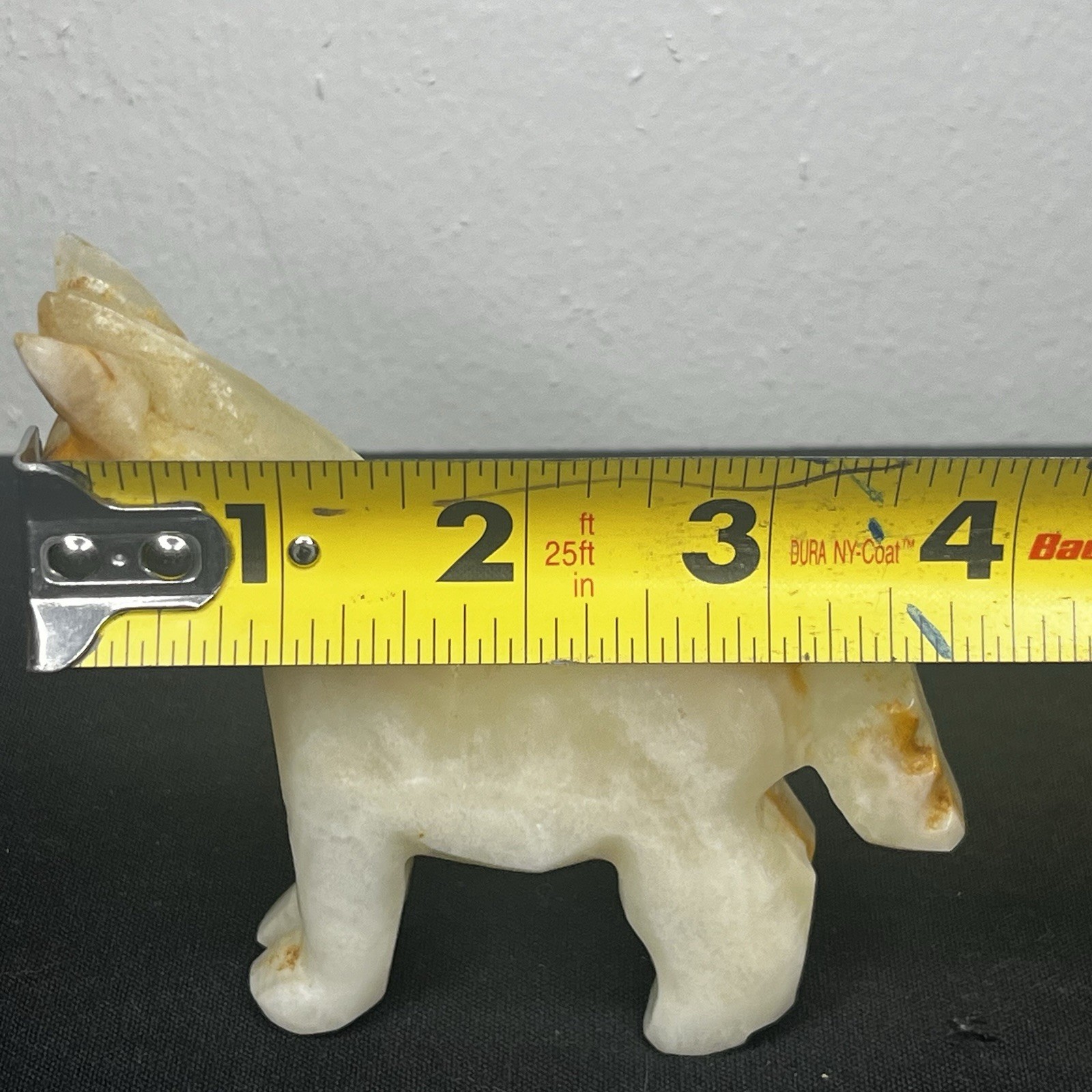 Vintage Hand Carved Marble Onyx Stone Horse Donkey Pony Figurine 3.5” Inch Tall