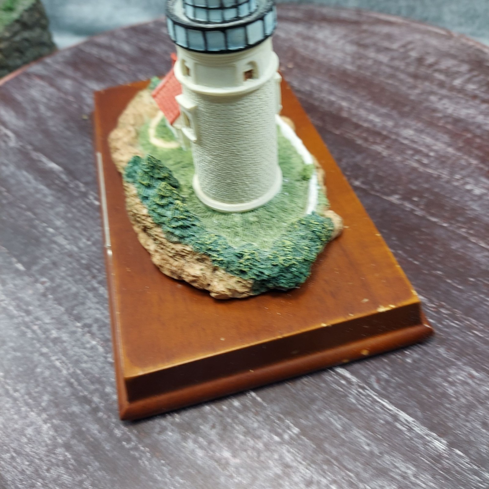 Heceta Head OR Lighthouse Miniature Model On Wooden Base