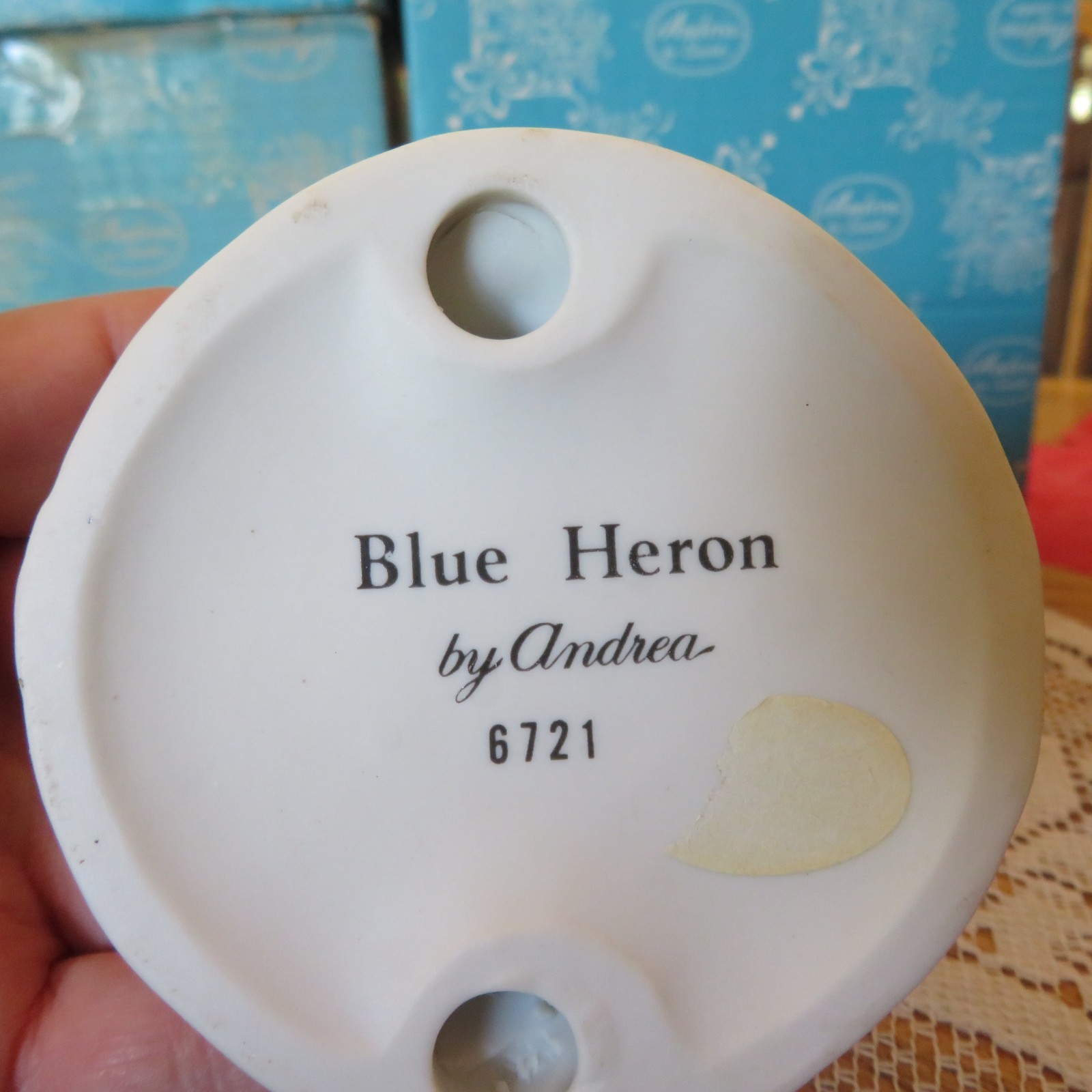 ANDREA BY SADEK BLUE HERON #6721 RARE (repaired) Made in Japan