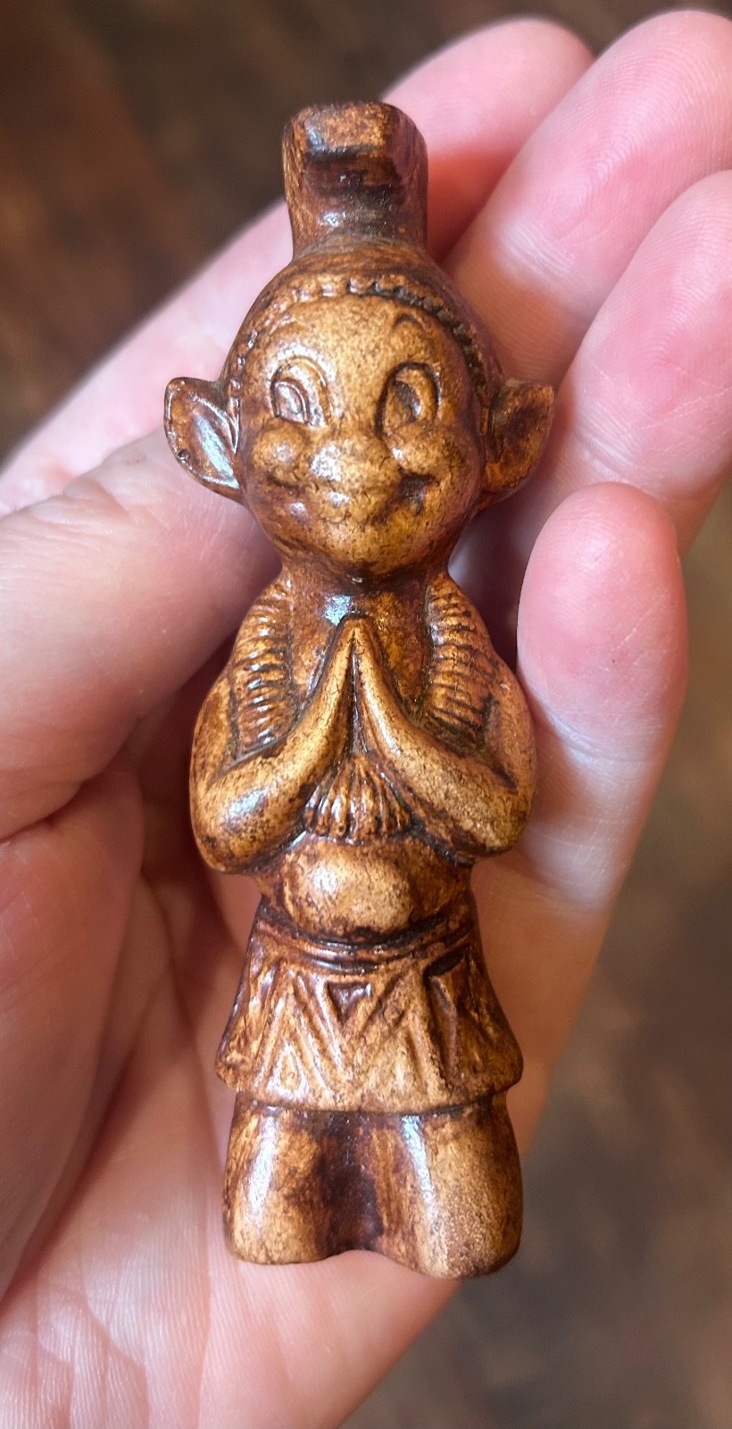 Vintage Treasure Craft Hawaiian Mythical Menehune Figurine Tiki Souvenir