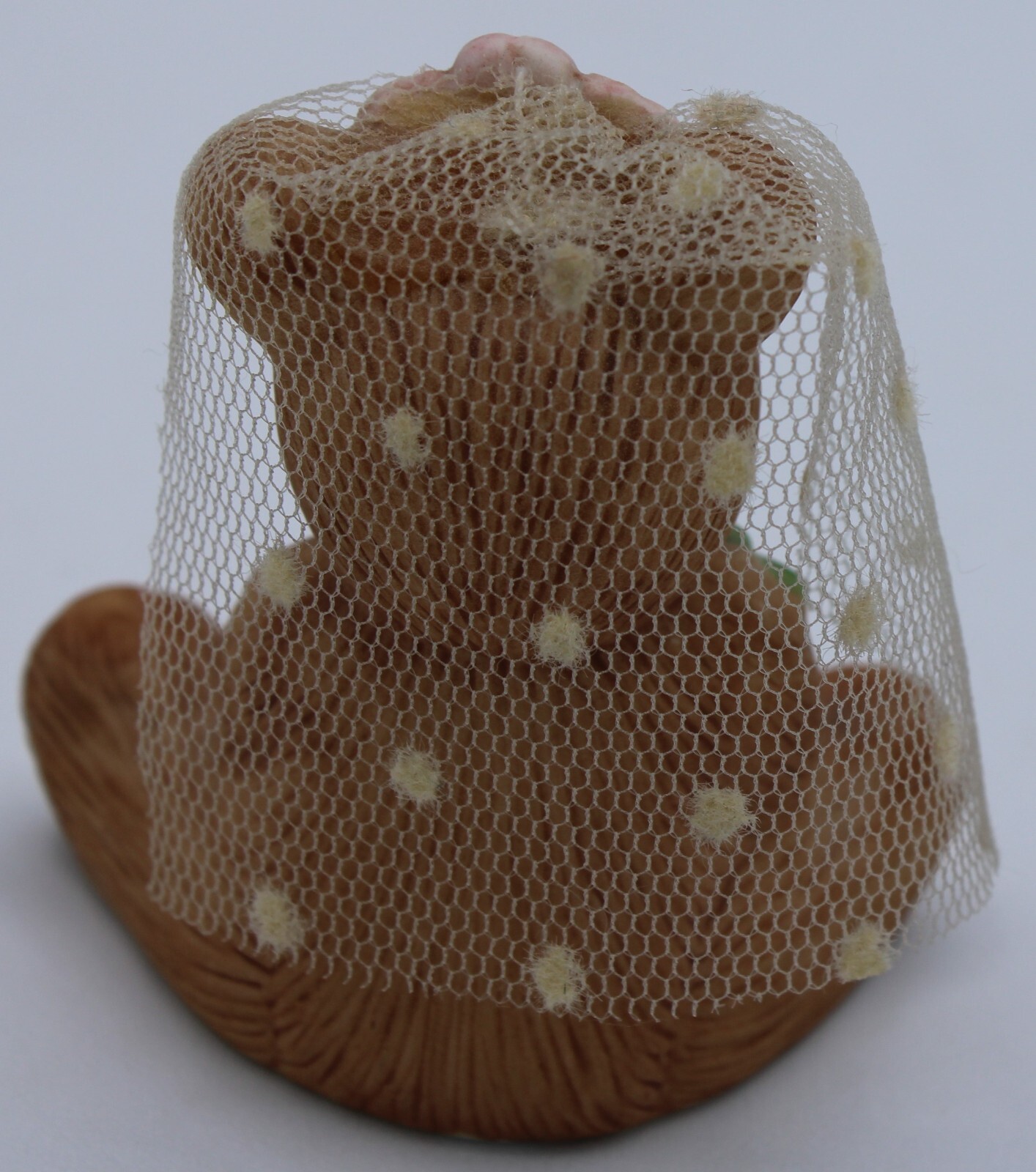 Vintage Homco June Teddy Bear of the Month Figurine #1413 Bride with Veil