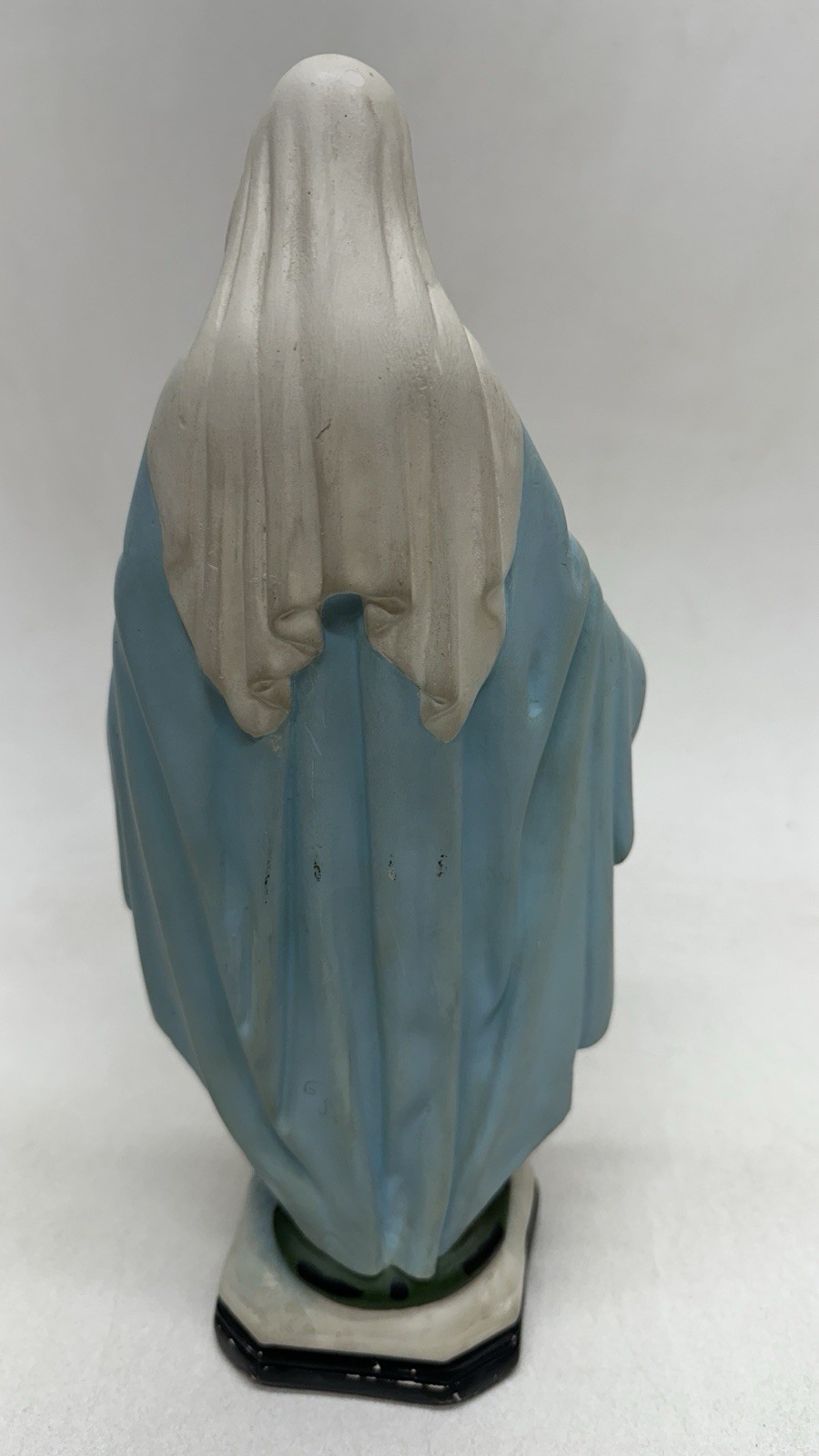 Chalkware Virgin Mary Madonna Religious Christian Statue Serpent 12 in Tall
