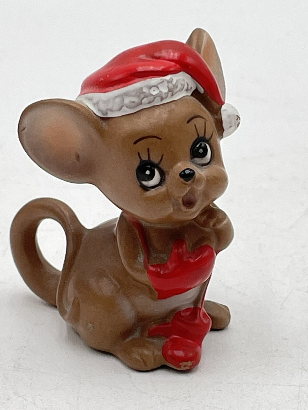 JOSEF ORIGINALS 🎀 Christmas MOUSE VILLAGE SERIES Santa Hat & Mittens Gloves