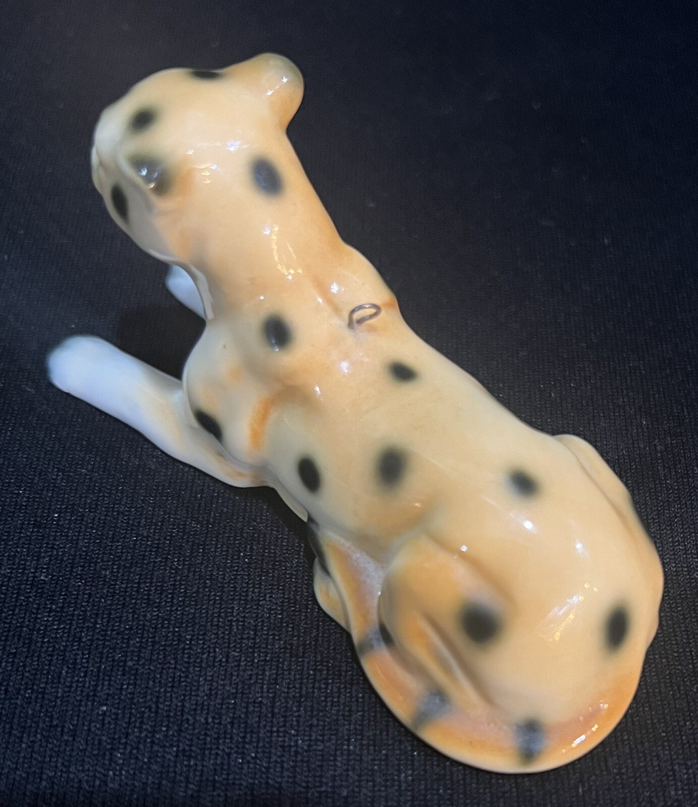 Vintage Bone China From Taiwan Cheetah Ornament. Great Condition.