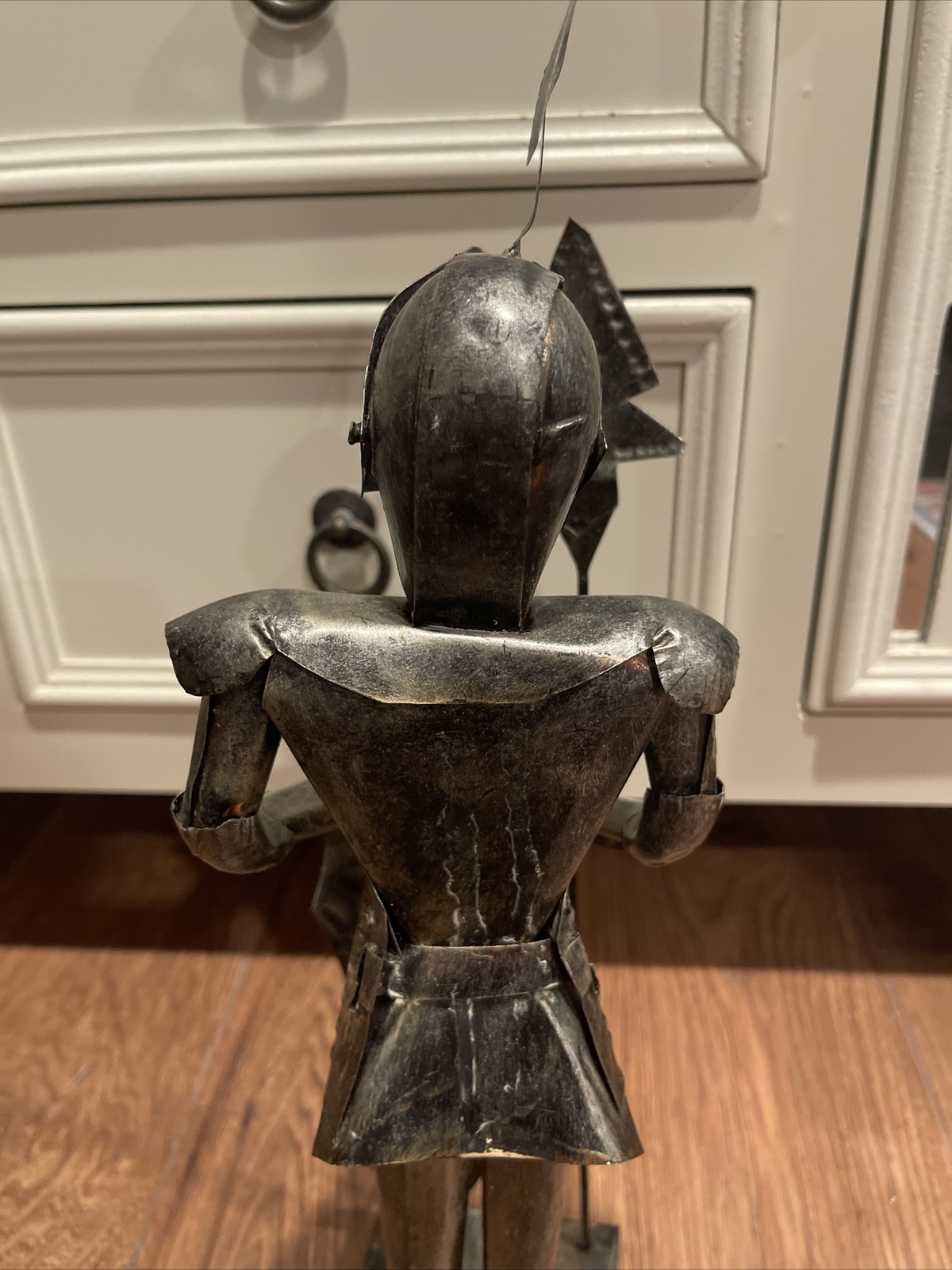 Vtg Metal Armored Knight Medieval Conquistador -16”Tall – Mexican Folk Art