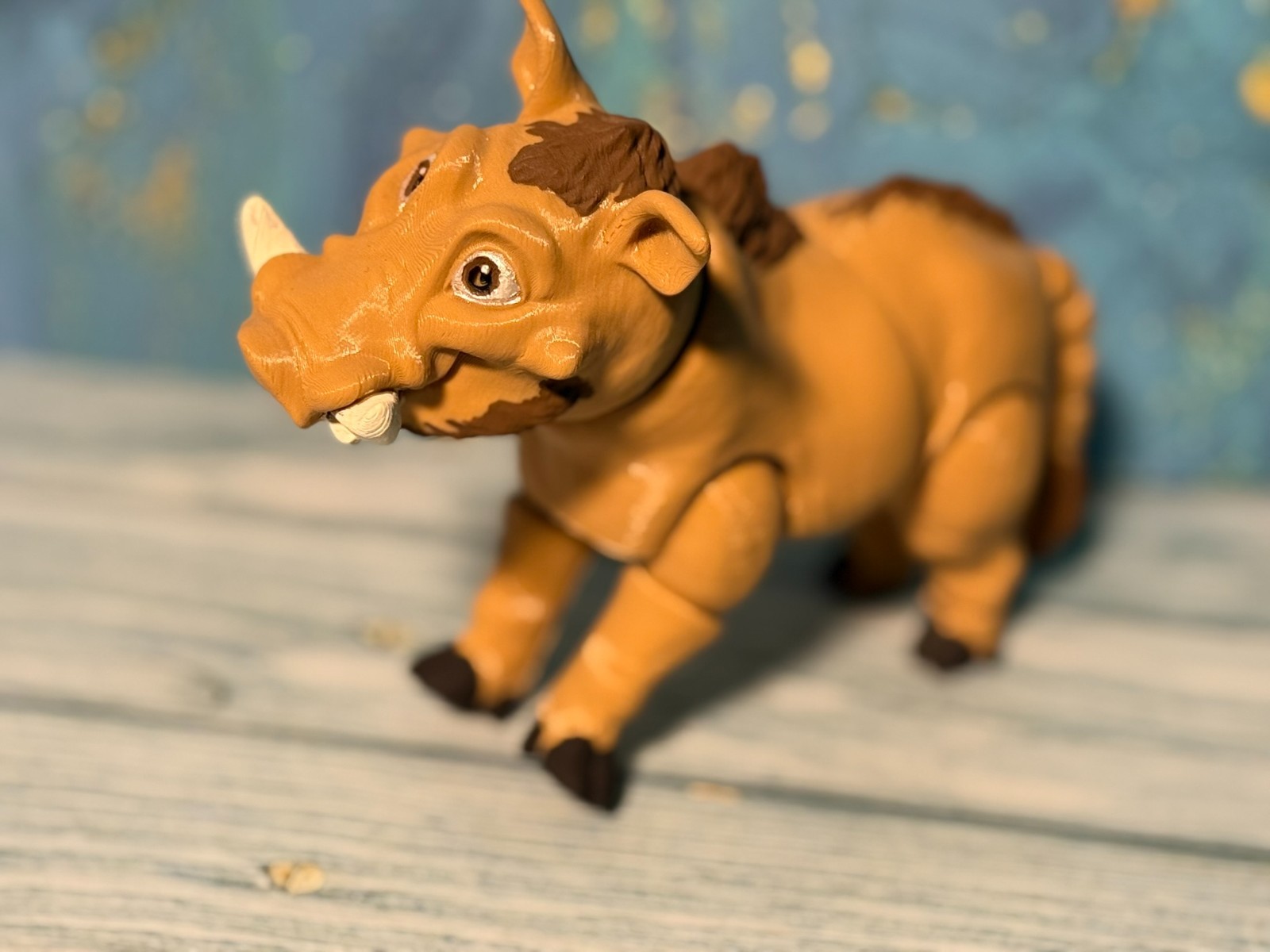 Warthog Figurine –3D Print – 8” x 5” – Fierce Wild Animal Display