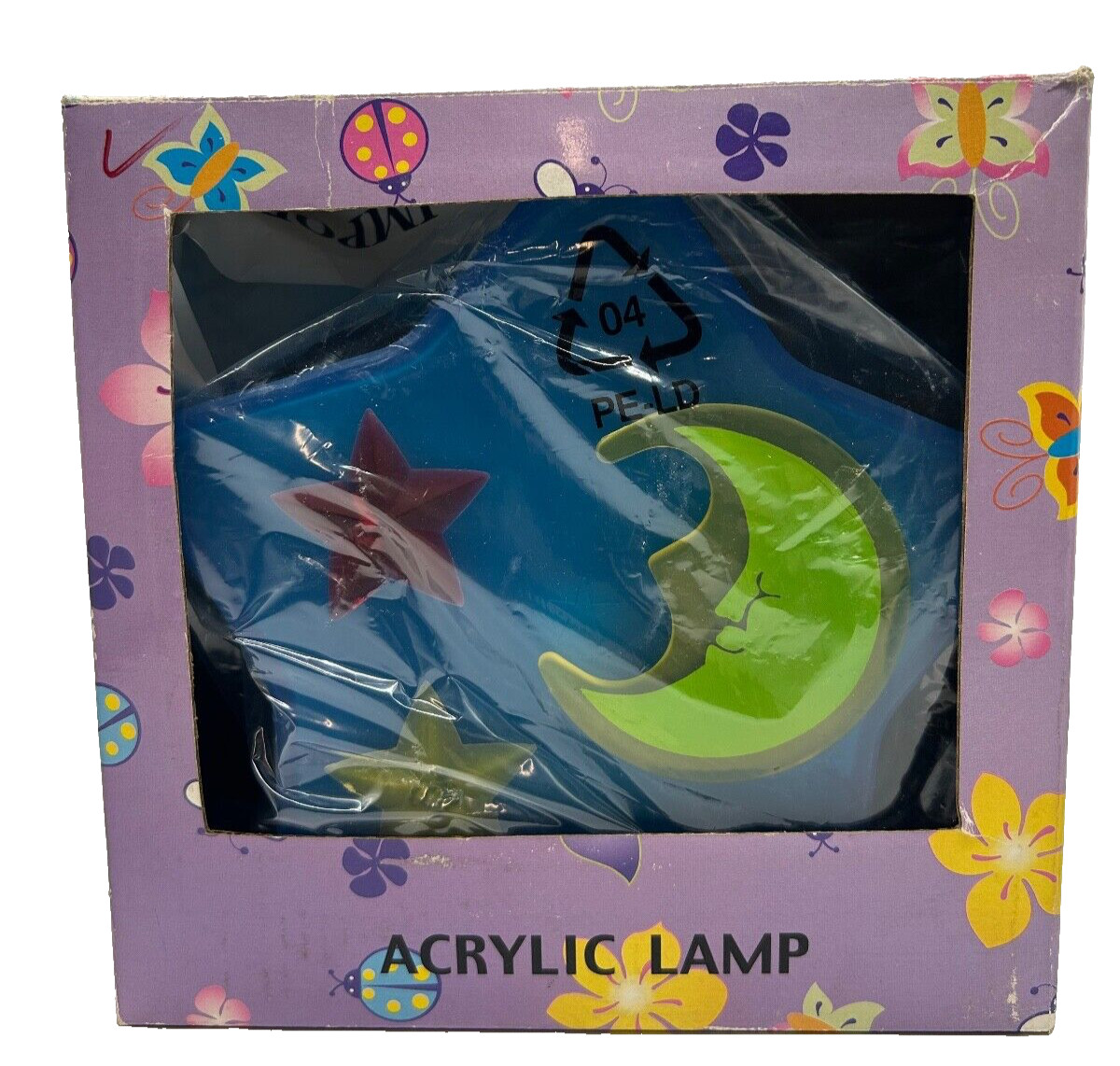 New Blue Star Shaped Bed Side Lamp with Yellow & Red star and Moon