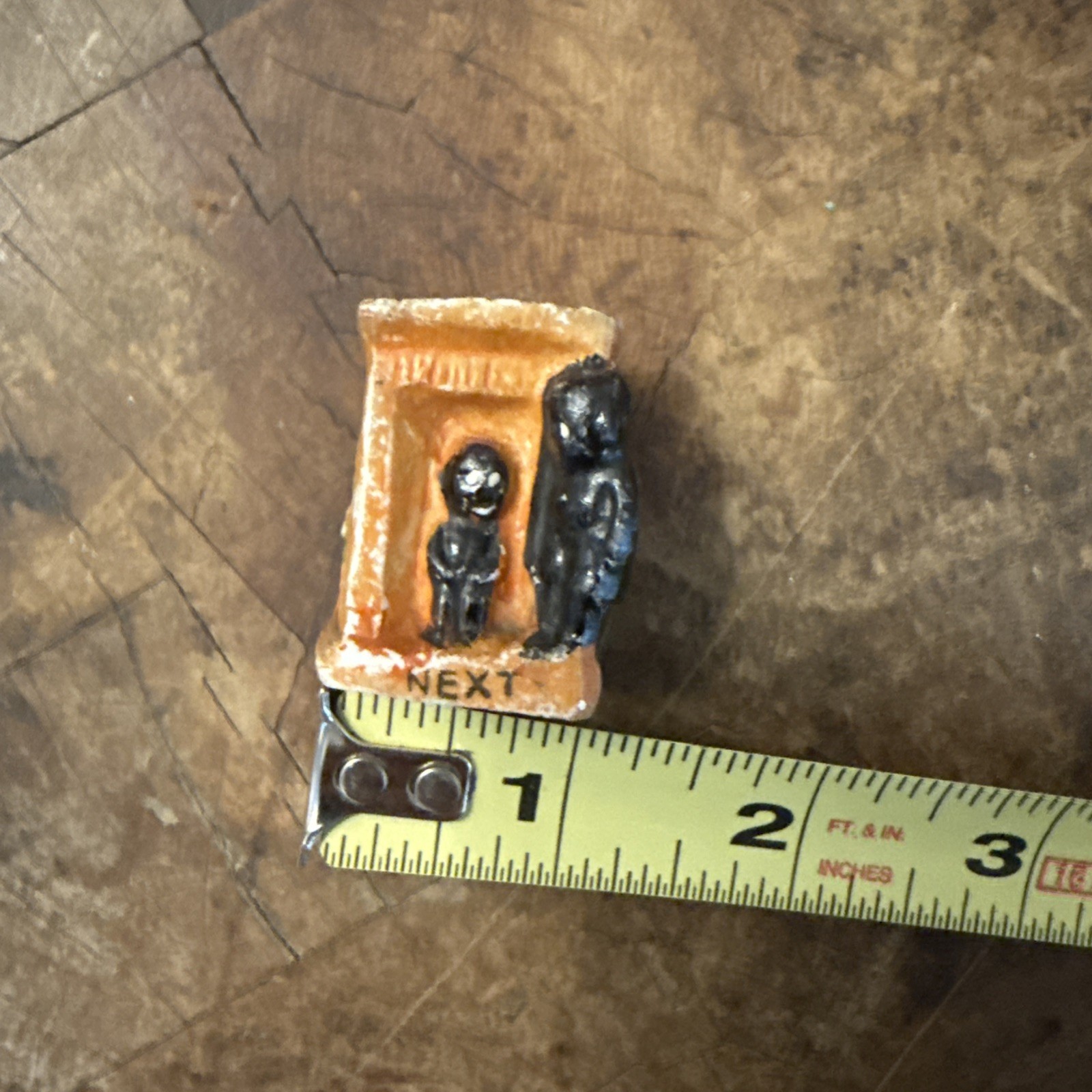 Vintage Americana Figurine Boys in Outhouse “NEXT” Made In Japan