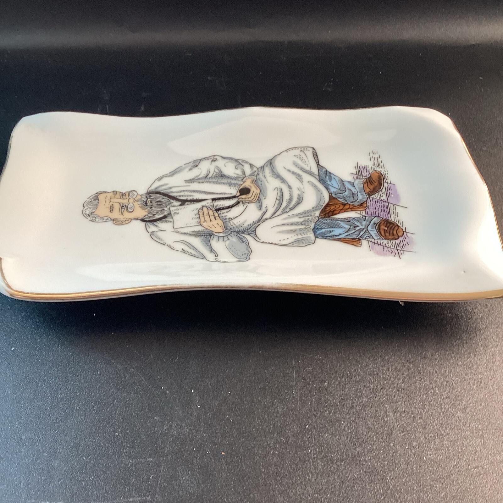 Vintage Andrea By Sadek Mid Century Doctor Trinket Dish Made In Japan
