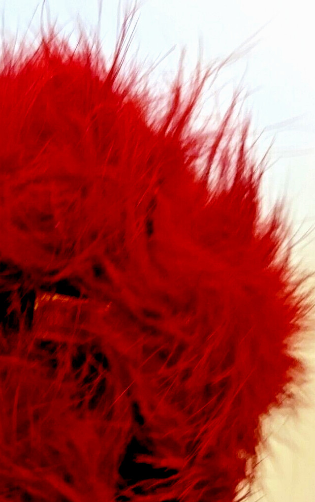 Vintage Goula Spain Red Devil Figure 4″ Real Fur