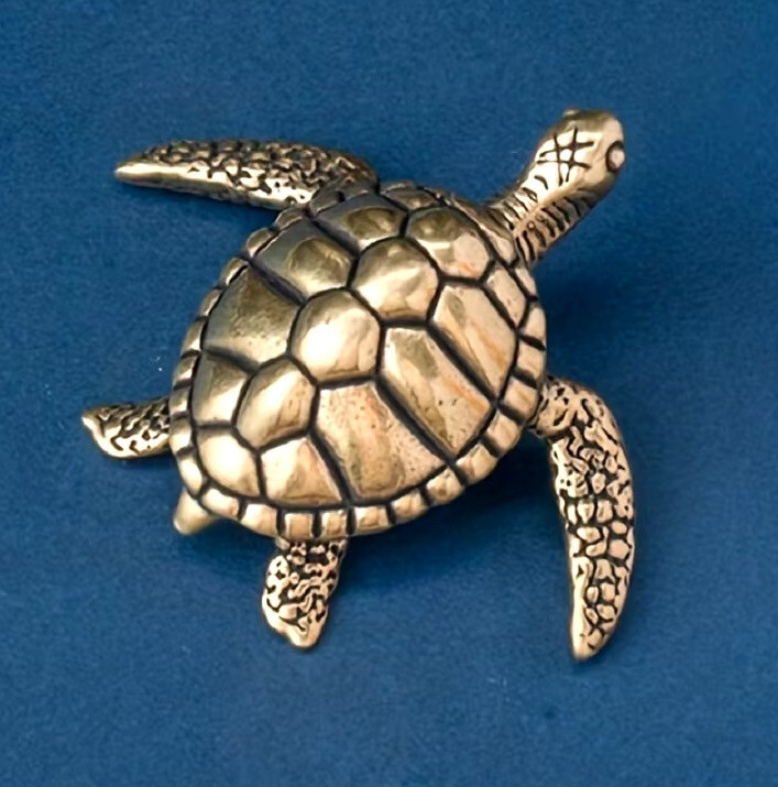 Brass Turtle Figurine Small Animal Statue Table Office Home Decoration Toy Gifts
