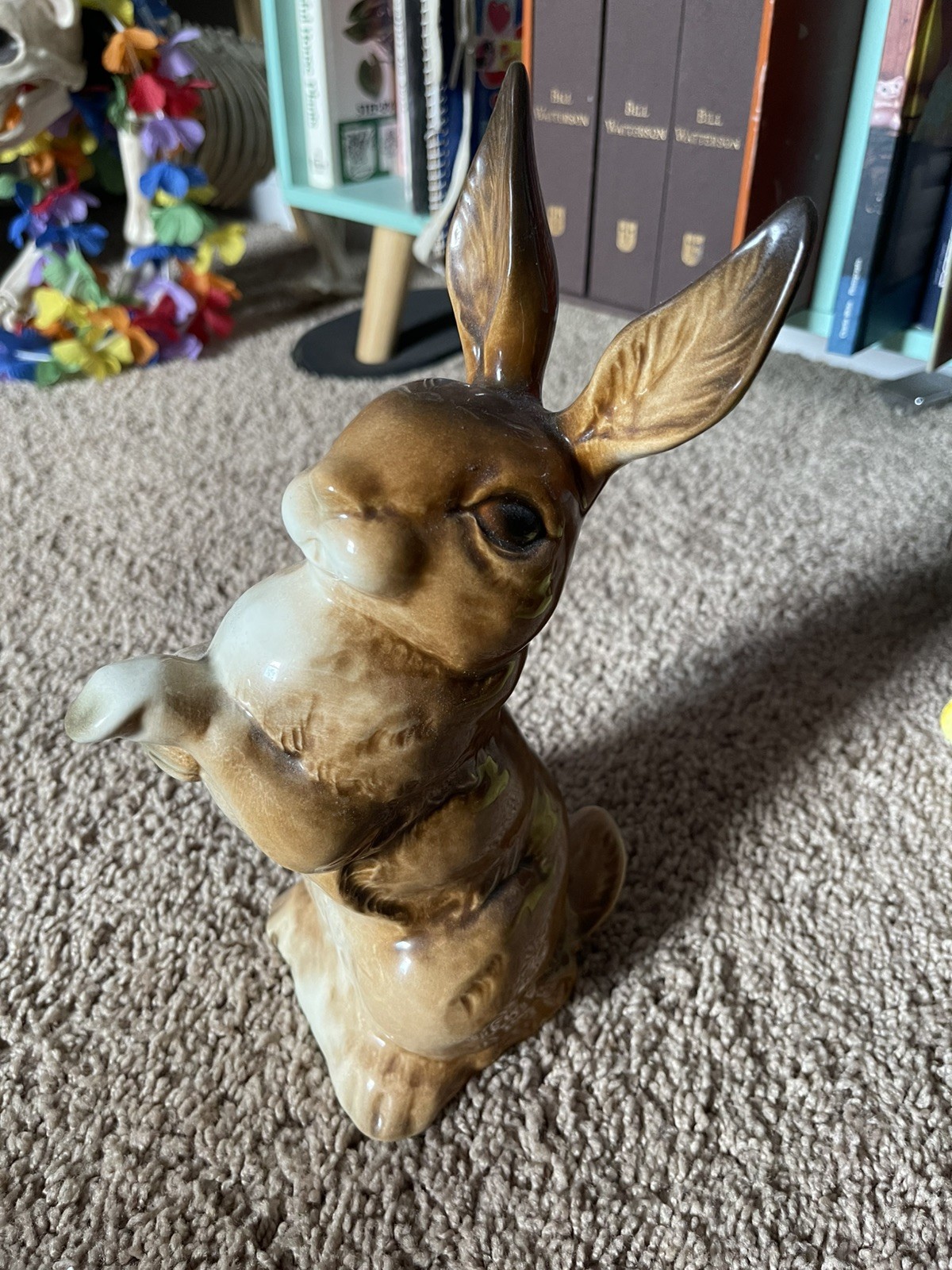 GOEBEL W GERMANY 34 310 26 STANDING BROWN EASTER BUNNY RABBIT FIGURINE 10.5”