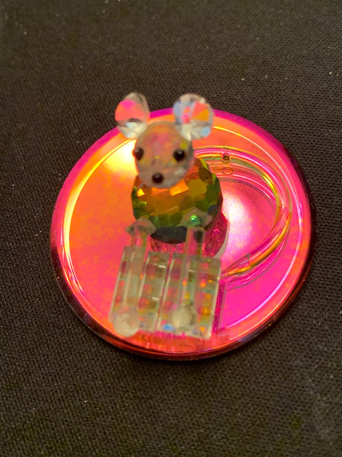 Glass Baron Mouse on mirror with xylophone