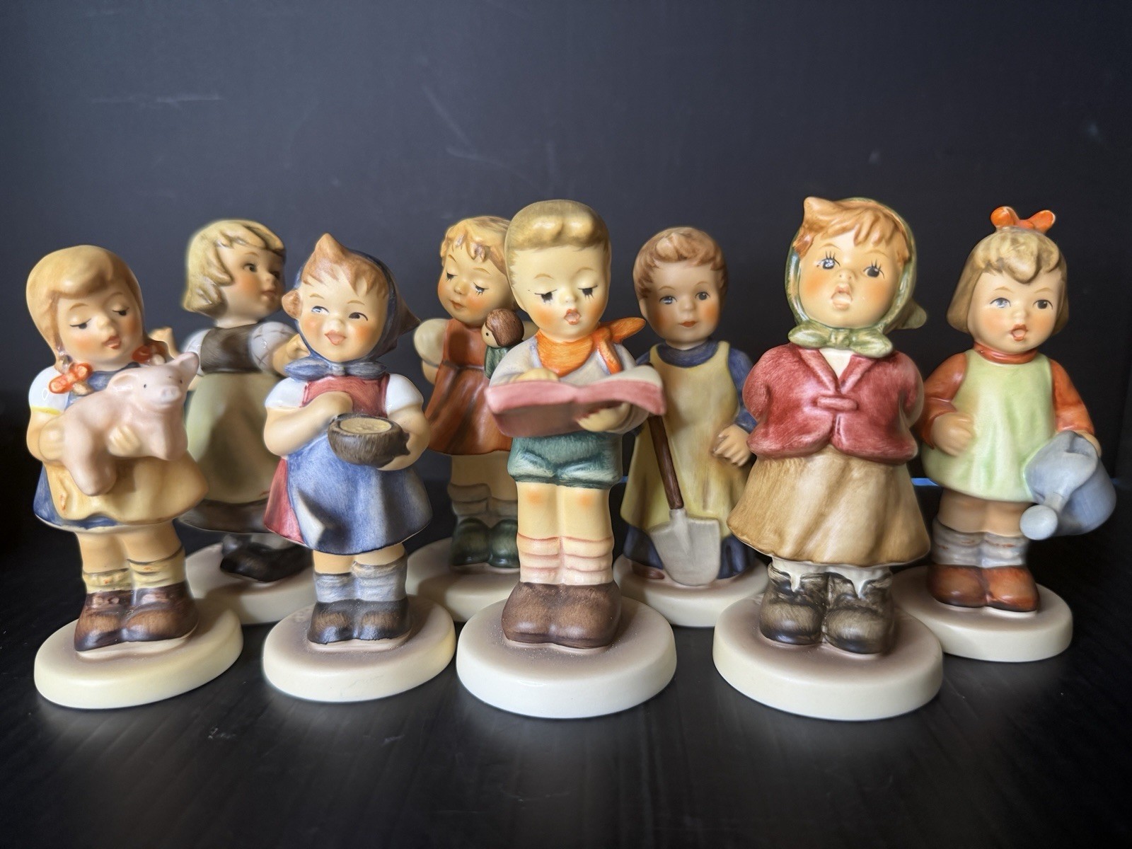 Goebel Hummel Group Of 8 Hummel Kids No Crazing! Mint Free Shipping