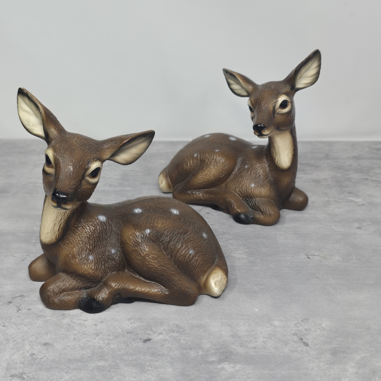 MCM Fawns Deer Figures 1950s – 1960s Japan Ceramic Deers Fawn Royal Crown