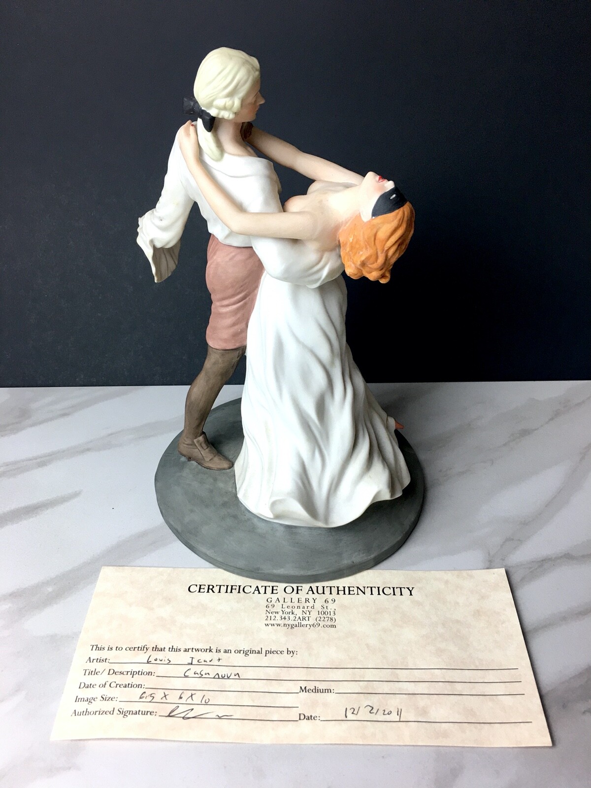 Rare Vintage “Casanova, 192” 1991 by Louis Icart Limited Edition Figurine w/ COA