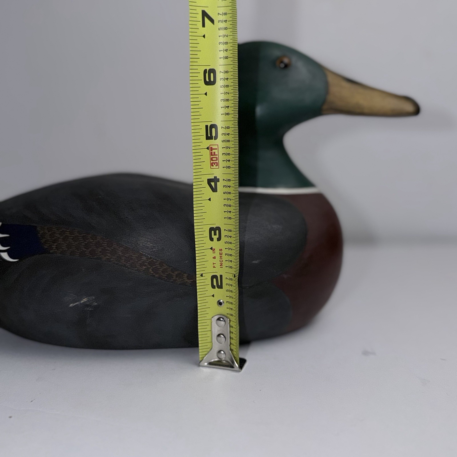 Duck Decoy Hand Carved Signed Mallard Michael L Morgart 1988 Folk Art Drake