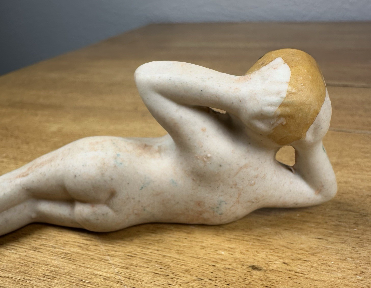 Lot of 2 VTG Mermaid Figurine Chalkware Japan 1950s MCM Reclining Nude READ