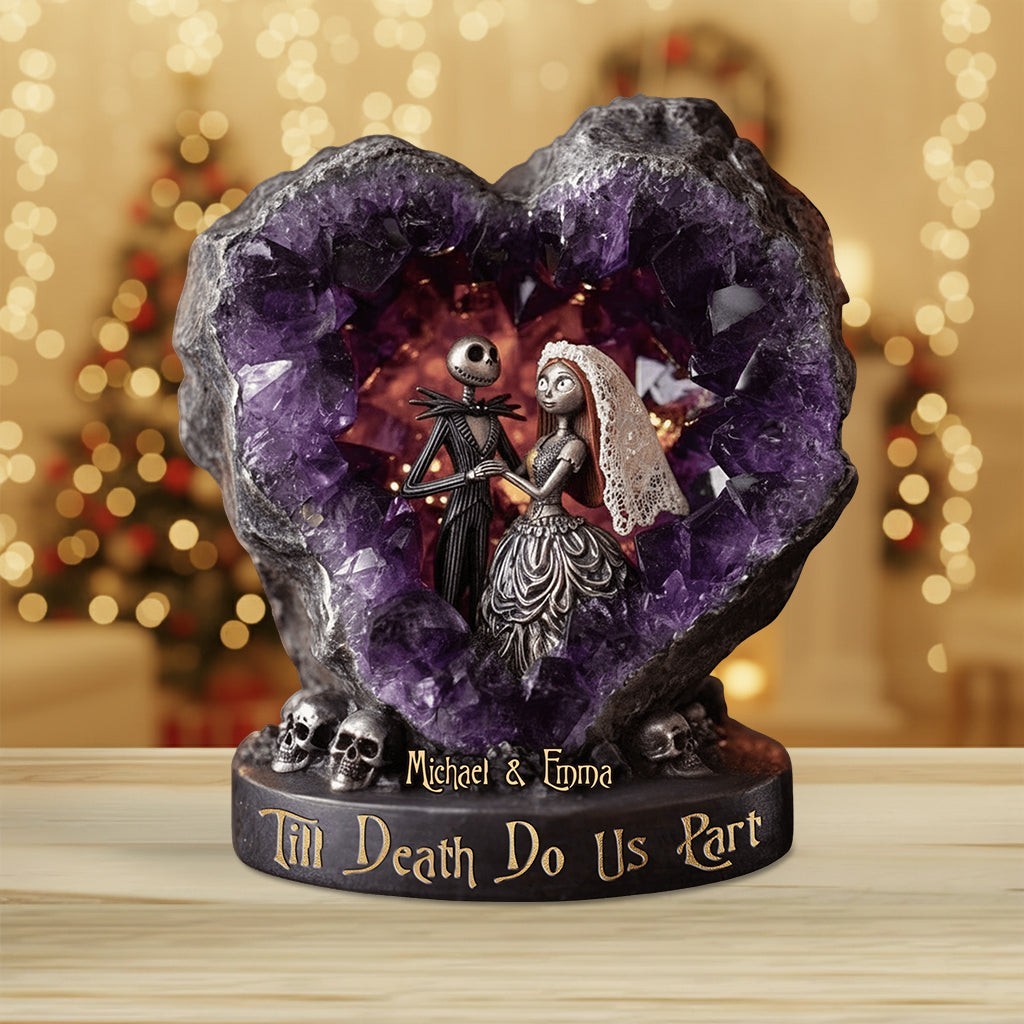 Personalized Jack Sally Nightmares Couple Acrylic Plaque Wooden Block Decor Gift