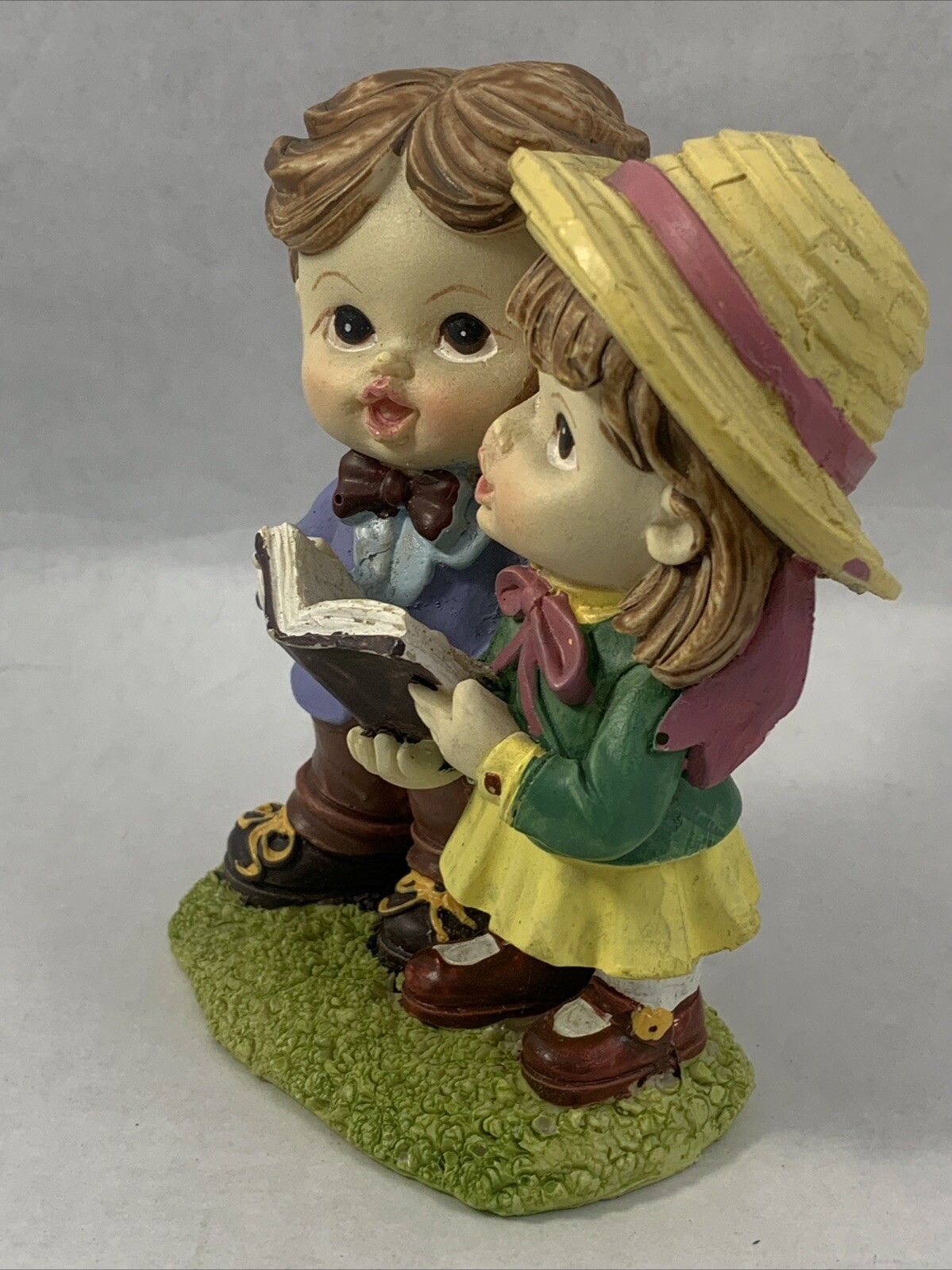 Tender Times Singing Girl & Boy Figurine 4 Inch Vintage Choir Children Cute