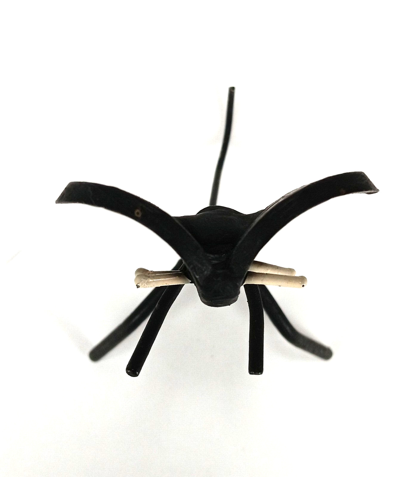 VTG Mouse Sculpture Handmade Mid Century Black Cast Metal Abstract Art Figure