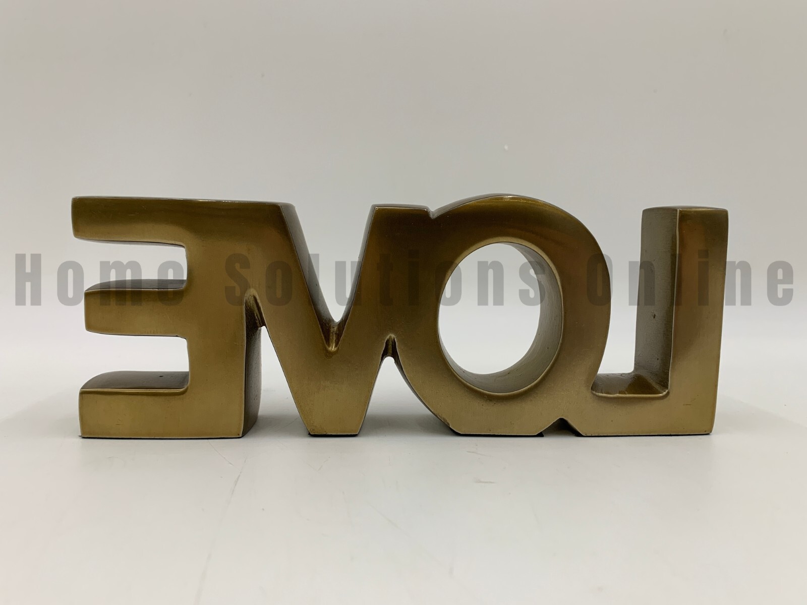 Pottery Barn Love Word Object Figurine Bookend Gold #W223 READ