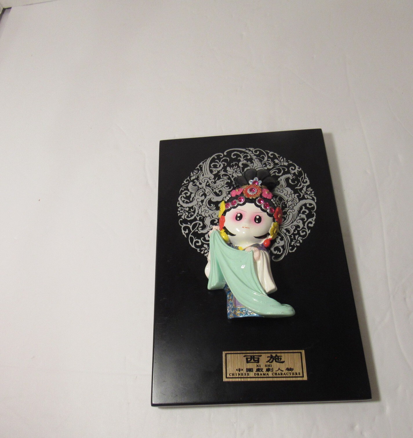 XI SHI, Chinese Drama Character, Wall Folk Art. Resin Hand Painted, 3D Figurine