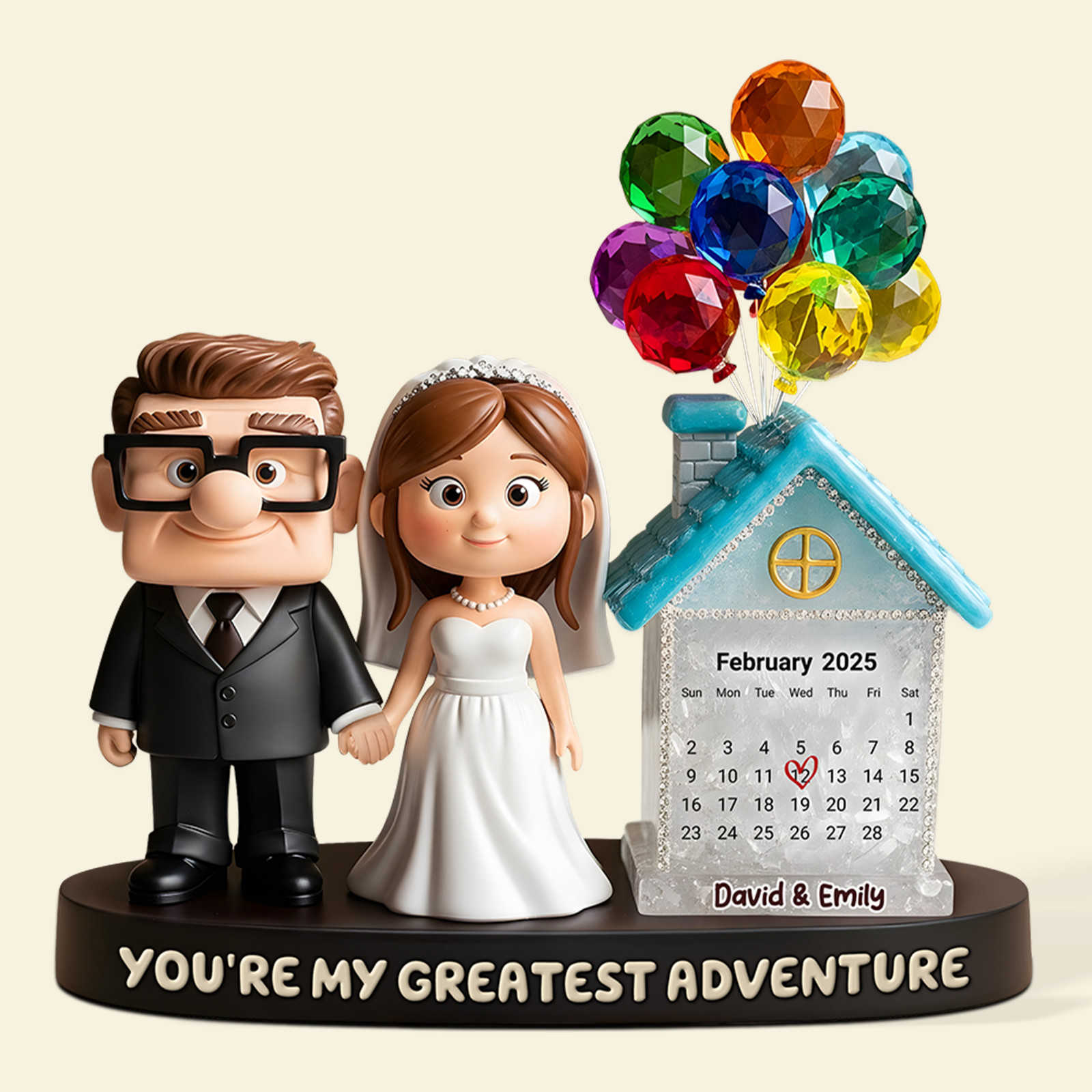Personalized Carl Ellie Up Couple Family Acrylic Plaque Wooden Block Desk Decor