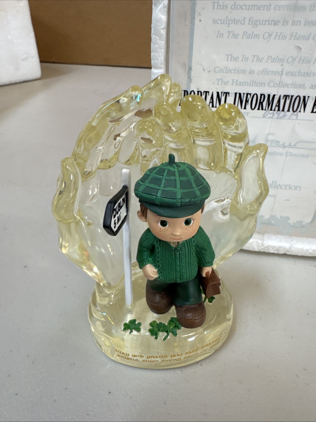 In the Palm of His Hand Hamilton Collection May God Hold You Irish Boy Garage A
