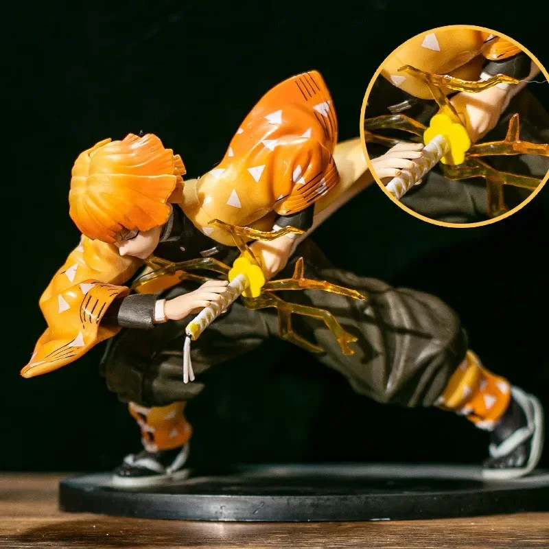 Demon Slayer Agatsuma Zenitsu Figure 15cm Anime Collectible Model