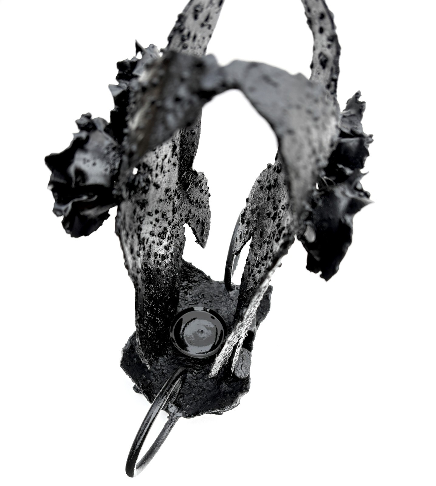 MCM Wrought Iron OWL Candle Holder SCULPTURE Brutalist HARRY WASSERMAN Signed