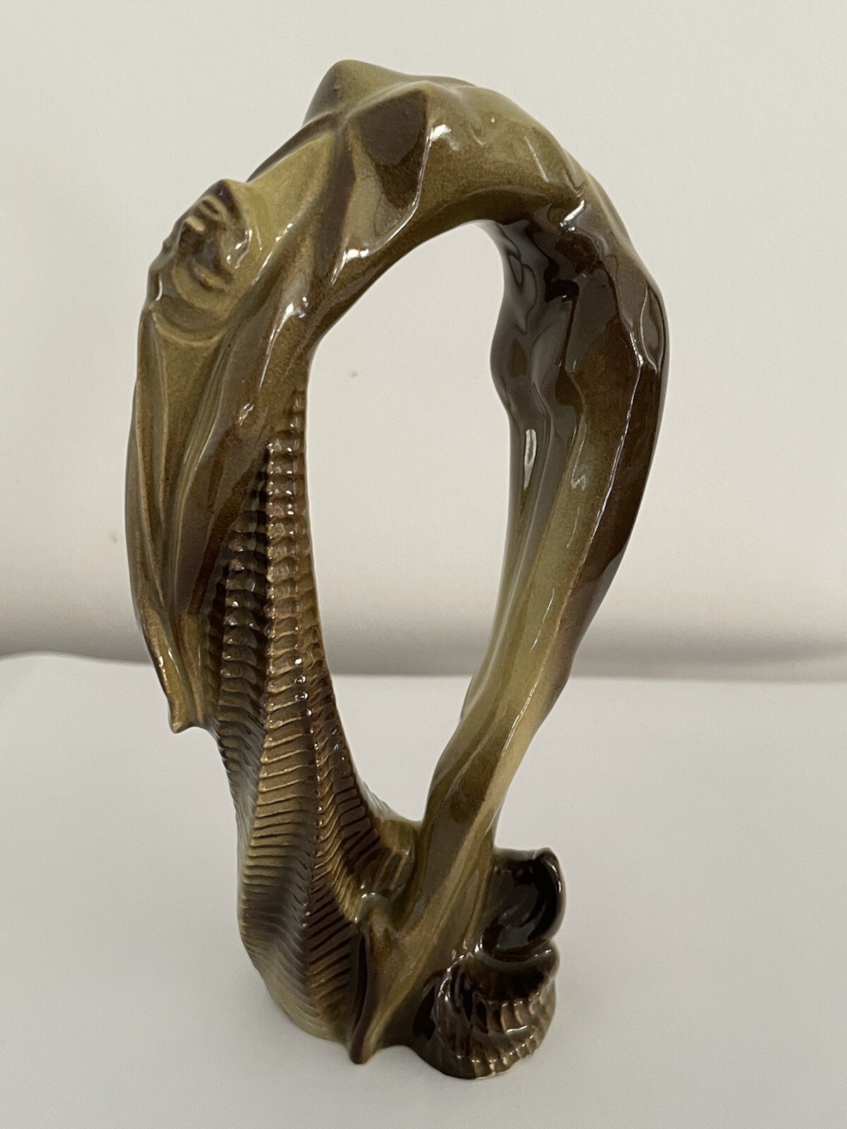 Ceramic Arts Studio Aphrodite Figurine RARE! Green Smoke Airbrush Glaze Graceful